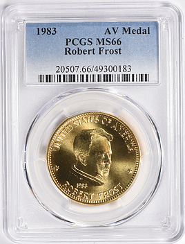 1983 Gold 1oz. American Arts Commemorative Series Robert Frost
