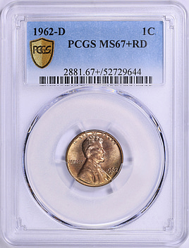 コレクション DasCoin 1962-D Lincoln Cent PCGS MS-67+ RD (Item 1640777