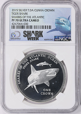 2016タンザニア 100シリング スマトラトラ NGC PF69 ER WWF Tristan da Cunha 2015 Silver Crown Sharks of the Atlantic Tiger