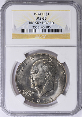 1974-D Eisenhower Dollar NGC MS-65 (Big Sky Hoard) (Item 1729816