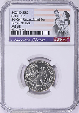 2024-D American Women Quarter Celia Cruz Early Releases NGC MS-68