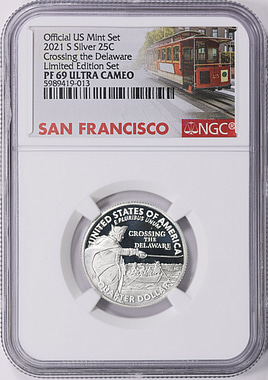2021-S America the Beautiful Quarter Crossing the Delaware Silver
