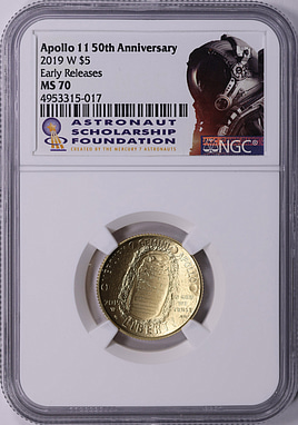 2019-W Apollo 11 50th Anniversary Gold $5 Early Releases NGC