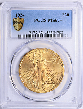 1924 Saint-Gaudens Gold Double Eagle PCGS MS-67+ (Item 1773640