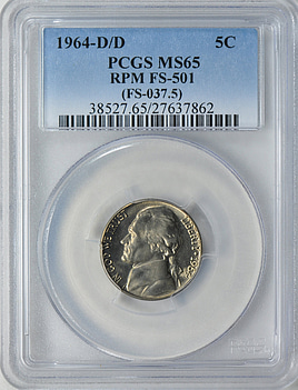 1964-D/D Jefferson Nickel RPM FS-501 (FS-037.5) PCGS MS-65 (Item