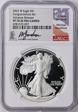 2023-W $1 Silver Eagle Congratulations Set Advance Releases NGC