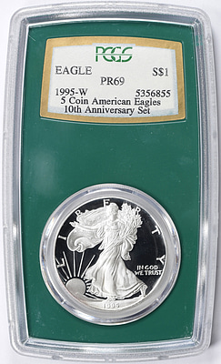1995-W $1 Silver Eagle (From the 10th Anniversary Set) PCGS Proof