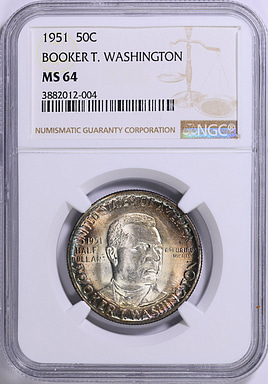 1951 Booker T. Washington Memorial Half Dollar NGC MS-64 (Toned