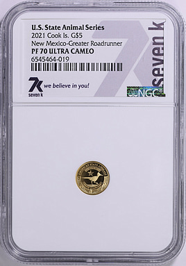 Cook Islands 2021 Gold $5 U.S. State Animal Series New Mexico
