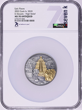 Cook Islands 2022 Silver $20 Epic Places - El Dorado High Relief