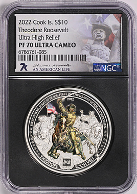 Cook Islands 2022 Silver $10 Theodore Roosevelt Ultra High Relief