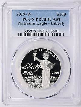 2019-W $100 One-Ounce Platinum American Eagle PCGS Proof-70 DCAM