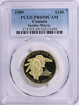 Canada 1989 Gold $100 Sainte-Marie KM-169 PCGS Proof-69 DCAM (AGW