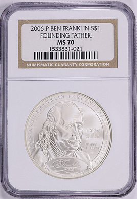 2006-P Benjamin Franklin Tercentenary Founding Father Silver