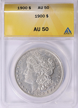 1900 Morgan Silver Dollar ANACS AU-50 (Item 1852046