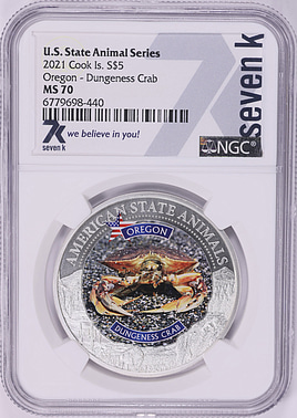 Cook Islands 2021 Silver $5 U.S. State Animal Series Oregon