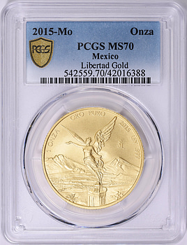 Mexico 2015-Mo Gold Onza Libertad Gold KM-675 PCGS MS-70 (AGW