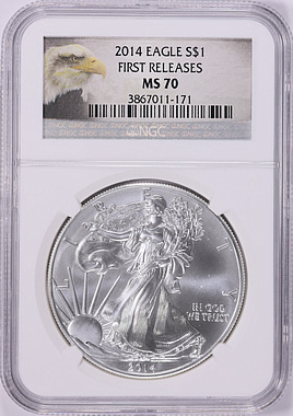 1オンス銀貨　イーグル銀貨2010年NGC MS70 アメリカイーグル銀貨 2010 NGC MS70 アメリカイーグル銀貨 2010