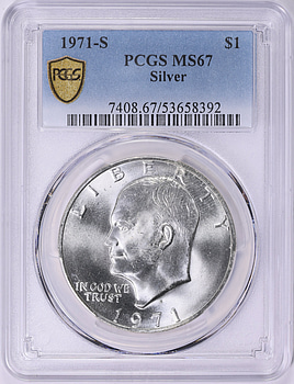 1971-S Eisenhower Dollar Silver PCGS MS-67 (Item 1872798