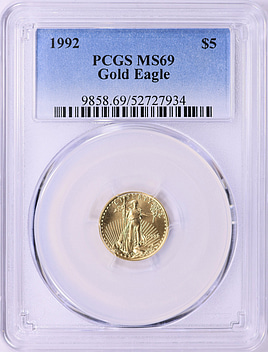 1992 $5 Tenth-Ounce Gold American Eagle PCGS MS-69 (Item 1875185