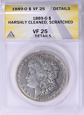 伊四00   022 023 024 025 026 027 028 029 1889-O Morgan Silver Dollar ANACS VF-25 Details (Item