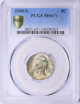 1943-S Jefferson Nickel PCGS MS-67+ (Toned) (Item 1885787