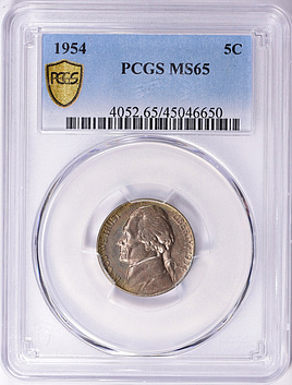 1954 Jefferson Nickel PCGS MS-65 (Toned) (Item 1888872