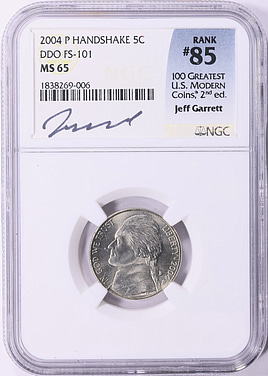 2004-P Jefferson Nickel Handshake DDO FS-101 NGC MS-65 (100