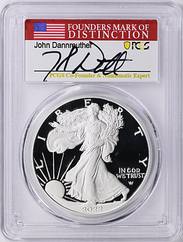 2022-W $1 Silver Eagle First Day of Issue PCGS Proof-70 DCAM (John