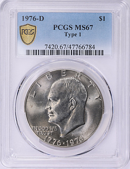 1976-D Eisenhower Dollar Type 1 PCGS MS-67 (Item 1905585