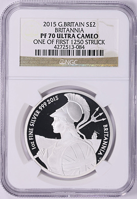Great Britain 2015 Silver £2 Britannia Nautical Design NGC Proof