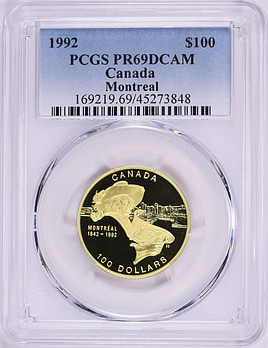 Canada 1992 Gold $100 Montreal KM-211 PCGS Proof-69 DCAM (AGW