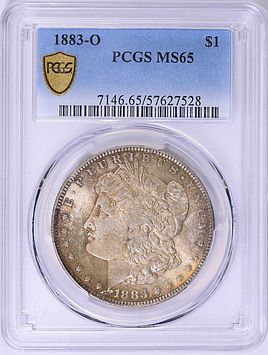 1883-O Morgan Silver Dollar PCGS MS-65 (Toned) (Item 1926596