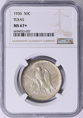 『NGC MS64』アーカンソー州ロビンソン像記念ハーフダラー銀貨(1936年) NGC MS64』アーカンソー州ロビンソン像記念ハーフダラー銀貨(1936年