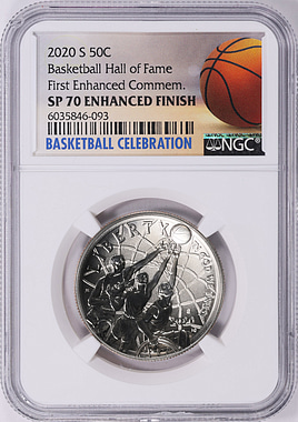 2020-S Basketball Hall of Fame Clad Half Dollar Enhanced Finish