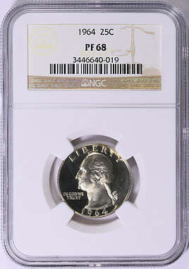 1964 Washington Quarter NGC Proof-68 (Toned) (Item 1936351