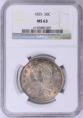 1825 Capped Bust Half Dollar NGC MS-63 (Item 1936806