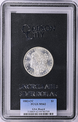 1883-CC Morgan Silver Dollar GSA Hoard PCGS MS-62 (GSA Holder