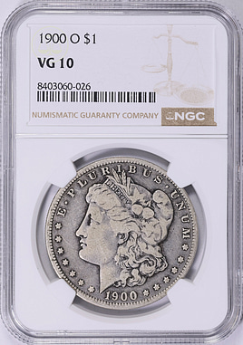 1900-O Morgan Silver Dollar NGC VG-10 (Item 1945968