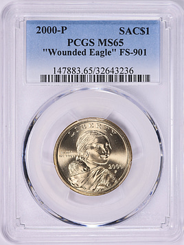 2000-P Sacagawea Dollar Wounded Eagle FS-901 PCGS MS-65 (Item