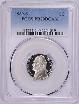 1989-S Jefferson Nickel PCGS Proof-70 DCAM (Item 1952456