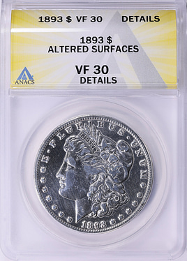 1893 Morgan Silver Dollar ANACS VF-30 Details (Item 1956899