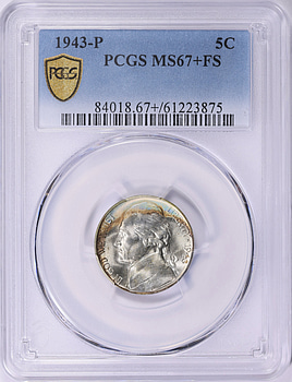 1943-P Jefferson Nickel PCGS MS-67+ FS (Toned) (Item 1958863