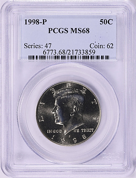 1998-P Kennedy Half Dollar PCGS MS-68 (Item 1959883