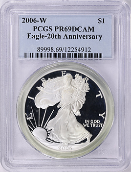 2006-W $1 Silver Eagle 20th Anniversary PCGS Proof-69 DCAM (Item