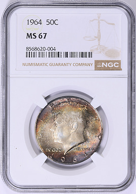 1964 Kennedy Half Dollar NGC MS-67 (Toned) (Item 1971064