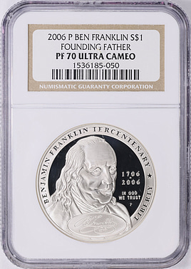 2006-P Benjamin Franklin Tercentenary Founding Father Silver