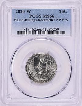 最高鑑定★2020 硫黄島 75周年 5オンス 銀貨 PCGS PR70 FDI 2020-W America the Beautiful Quarter Marsh-Billings Rockefeller