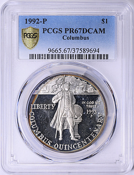1992-P Christopher Columbus Quincentenary Silver Dollar PCGS Proof