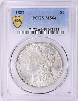 1887 Morgan Silver Dollar PCGS MS-64 (Item 1981003
